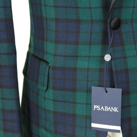 40R‎ Jos A Bank Jos A Bank Slim Fit Plaid Dinner Jacket Blazer E04486 - Picture 4 of 6